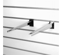 A225c-N Кронштейн для полки ДСП или стекло, длина 250мм (лев+прав), широкая пластина, хром