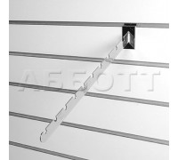 A110 Наклонный держатель с 10-ю выемками, длина 400мм, хром