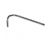 RU-09 Кронштейн-вешало левый с 9-ю штырьками L=450мм, хром