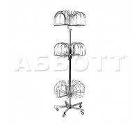 3F-60RING Стойка для шапок на 60 шт, H=1550мм. хром (2 эл.)