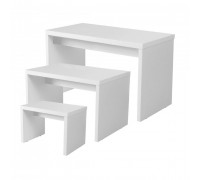 TL-L Столик ЛДСП(2х18мм) большой, 1200х600х900Н мм, белый шагрень
