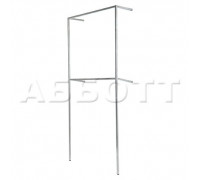 AST-11 (хром) Вешало для одежды пристенное двухуровневое, 1200Lx2300Hx300Dмм