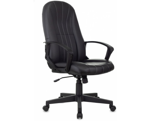 Кресло руководителя Бюрократ T-898 черный Leather Black эко.кожа крестов. пластик