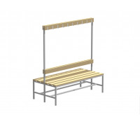 Скамья гардеробная двусторонняя с вешалкой С-1500 Липа