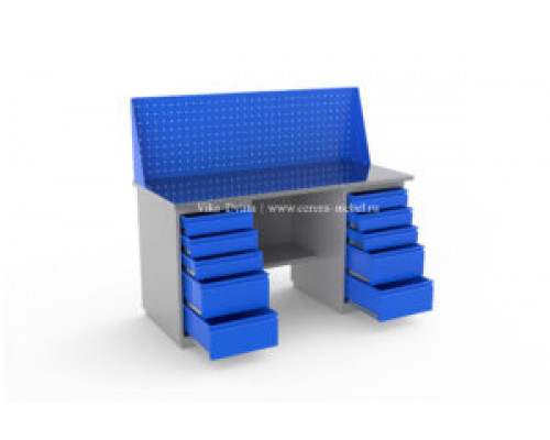 Верстак двухтумбовый ВС-1800/Т2/Т2 №822