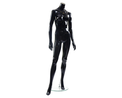 Smart headless Pose 30-02G Манекен женский без головы, черный глянец