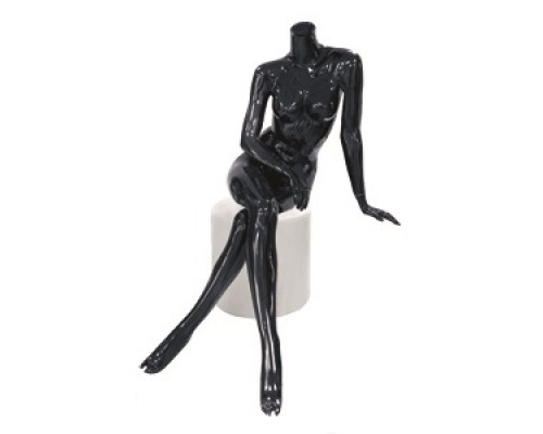 Smart headless Pose 33-02G Манекен женский без головы, черный глянец