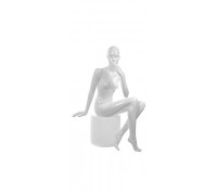 Tango 04F-01G Манекен женский, сидячий, белый глянец