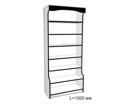 Стеллаж демонстрационный RM-100 100*43*230 ЛДСП