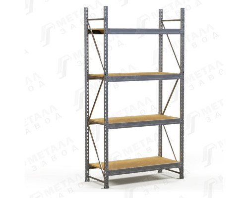 SGR-V-Zn-ДСП 1864-2.5 стеллаж оцинкованный до 500 кг на ярус ДСП полка