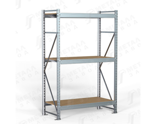 SGR-V-Zn-ДСП 2183-2.0 стеллаж оцинкованный до 500 кг на ярус ДСП полка