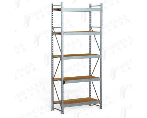SGR-V-Zn-ДСП 2185-3.0 стеллаж оцинкованный до 500 кг на ярус ДСП полка