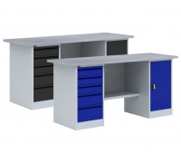 Двухтумбовый металлический верстак ВП-4Т