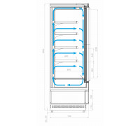 Горка морозильная Carboma FC 20-07 VL 1,3-1 0300 Standart (фронт X5L) версия 2.0 9006-9005