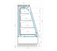 Холодильная горка гастрономическая Carboma F16-08 VM 1,9-2 0030 версия 2.0 (9006-9005) боковина металл с зеркалом