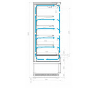 Холодильная горка гастрономическая Carboma FC20-07 VM 0,6-2 0300 версия 2.0 (9006-9005)