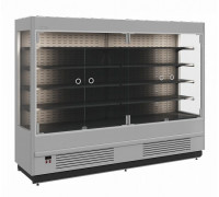 Холодильная горка гастрономическая Carboma FC20-07 VM 2,5-1 Light (фронт X0, цвет по схеме, фронт стандартный цвет)