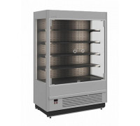 Холодильная горка гастрономическая Carboma FC20-08 VM 1,3-1 Light (фронт X0) (9006-9005 цвет серо-черный)