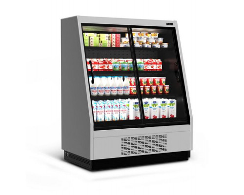 Холодильная горка универсальная Carboma F16-08 VV 1,0-1 0300 Standart фронт X1 версия 2.0 (9006-9005)