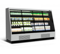 Холодильная горка универсальная Carboma F16-08 VV 2,5-1 0030 Standart фронт X1 версия 2.0 (9006-9005)