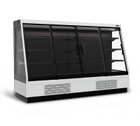Холодильная горка универсальная Carboma F16-08 VV 2,5-1 Standart фронт X1 версия 2.0 (9006-9005)