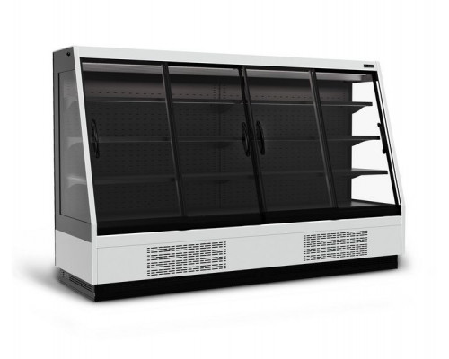 Холодильная горка универсальная Carboma F16-08 VV 2,5-1 Standart фронт X1 версия 2.0 (9006-9005)