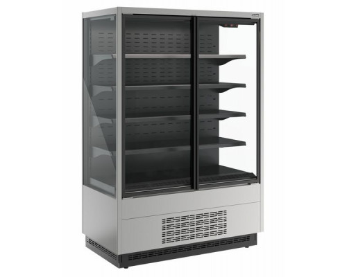 Холодильная горка универсальная Carboma FC20-07 VV 1,3-1 Standart фронт X1 версия 2.0 (9006-9005)