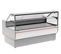 Витрина холодильная Carboma GC95 SM 1,5-1 (ВХС-1,5 Carboma GC95) (0011-9003 боковины серые, декор белый)