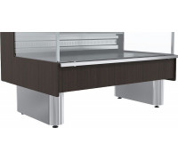 Витрина холодильная открытая с выносным агрегатом Carboma GC110 VM 1,5-2-1 (ВХСо-1,5 Carboma GC110 динамика, без боковин, 1005 венге)