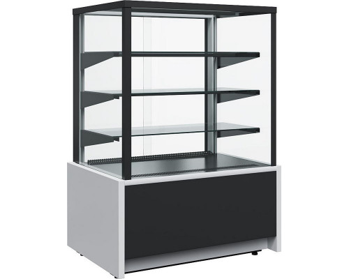 Витрина кондитерская Carboma KC70 VH 0,6-1 Light Chocolate 9006-9005 (ВХСв-0,6д Carboma Cube Техно для шоколада)