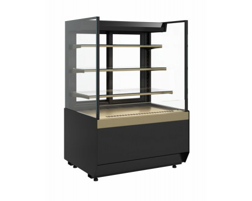 Витрина кондитерская Carboma KC70 VM 1,3-2 Standart открытая, прямая боковина версия 2.0 (9005-0109)