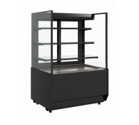 Витрина кондитерская Carboma KC70 VM 1,3-2 Standart открытая, прямая боковина версия 2.0 (9005)