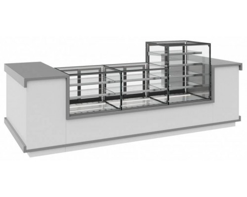 Витрина кондитерская Carboma KC71-130 VV 0,9-2 BUILT-IN (открытая 9005)