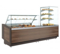 Витрина нейтральная Carboma KC80 N 1,2-21 (без фронтального стекла) (1008 темный дуб)