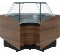 Витрина нейтральная Carboma KC80 N-6 (1008 темный дуб внутренний угол 90)