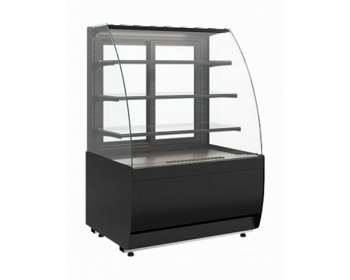 Витрина нейтральная напольная Carboma K70 N 1,3-1 Light версия 2.0 (9005)