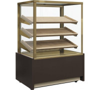 Витрина нейтральная напольная Carboma KC70 N 1,3-1 Light Bread 9006-9005 (со стеклом)