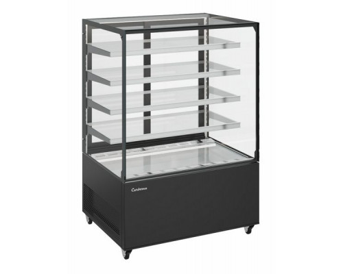 Витрина нейтральная напольная Carboma KC78-130 N 1,5-1 (9005)