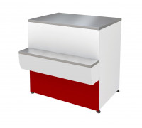 Прилавок нейтральный П2629 Таир красный