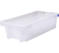 Ящик сплошной 800*400*225 мм, объем 72 л., арт.: Euro-Fish box 25 white, белый, код: 18469